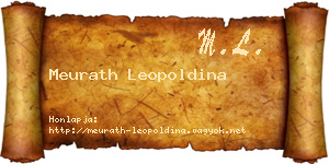 Meurath Leopoldina névjegykártya